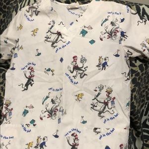 Dr. Seuss Cat in the Hat scrub top